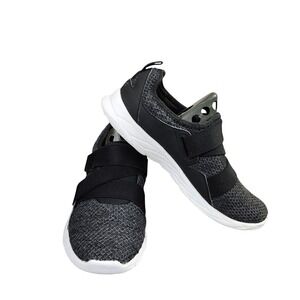 Vionic Aimmy Black Knit Slip On Elastic Adjustable Strap Walking Sneakers L 7.5